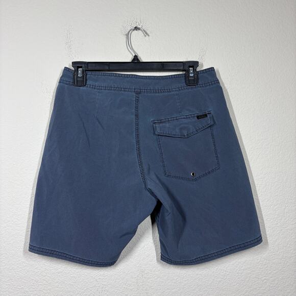 RVCA Mens Size 28 VA Pigment Trunk Board Shorts Navy Tie Front Stretch - Picture 4 of 12